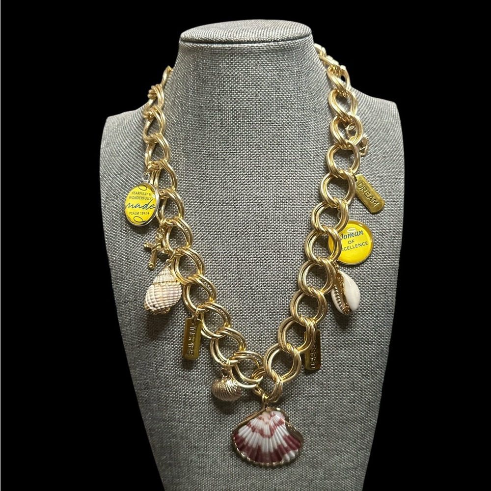 Handmade by Tolee Dezigns “22 Seaside Elegance: The Shell Charm Necklace